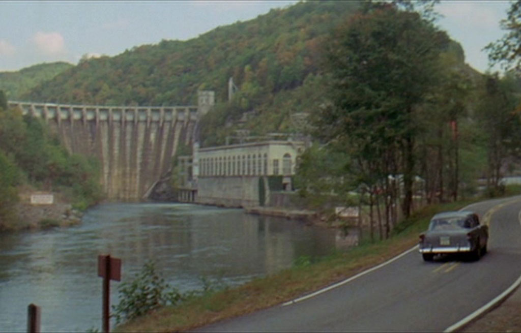 Cheoah Dam screen shot from Two Lane Blacktop 1971.
