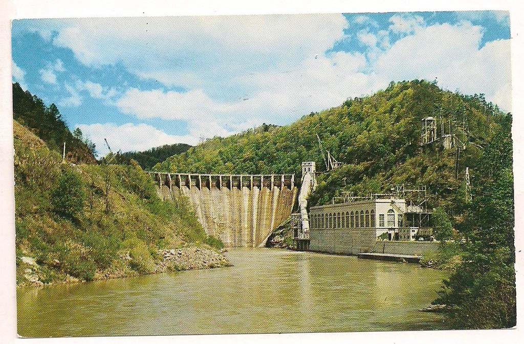 Cheoah Dam Tapoco, NC 1970s postcard. AKA Fugitive Dam.