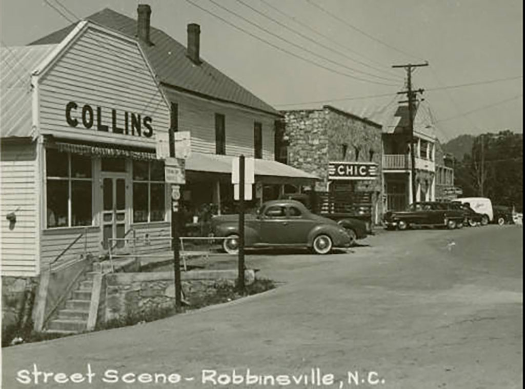 Main Street, Robbinsville NC circa 1945 across from Courthouse.