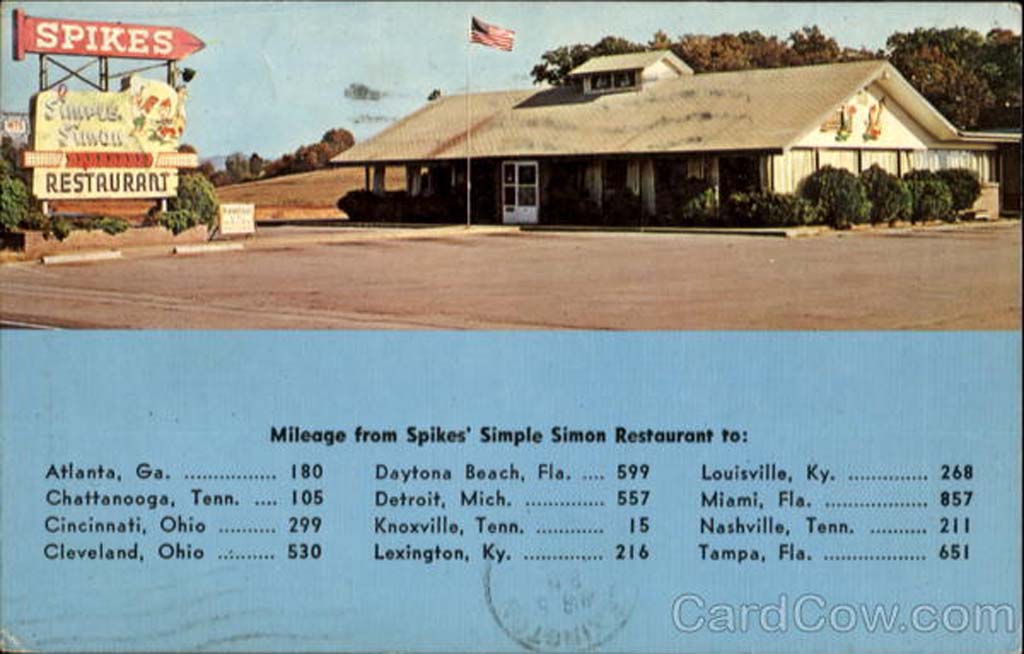 Spikes Restaurant, U. S. Highway 129 and 411 Maryville